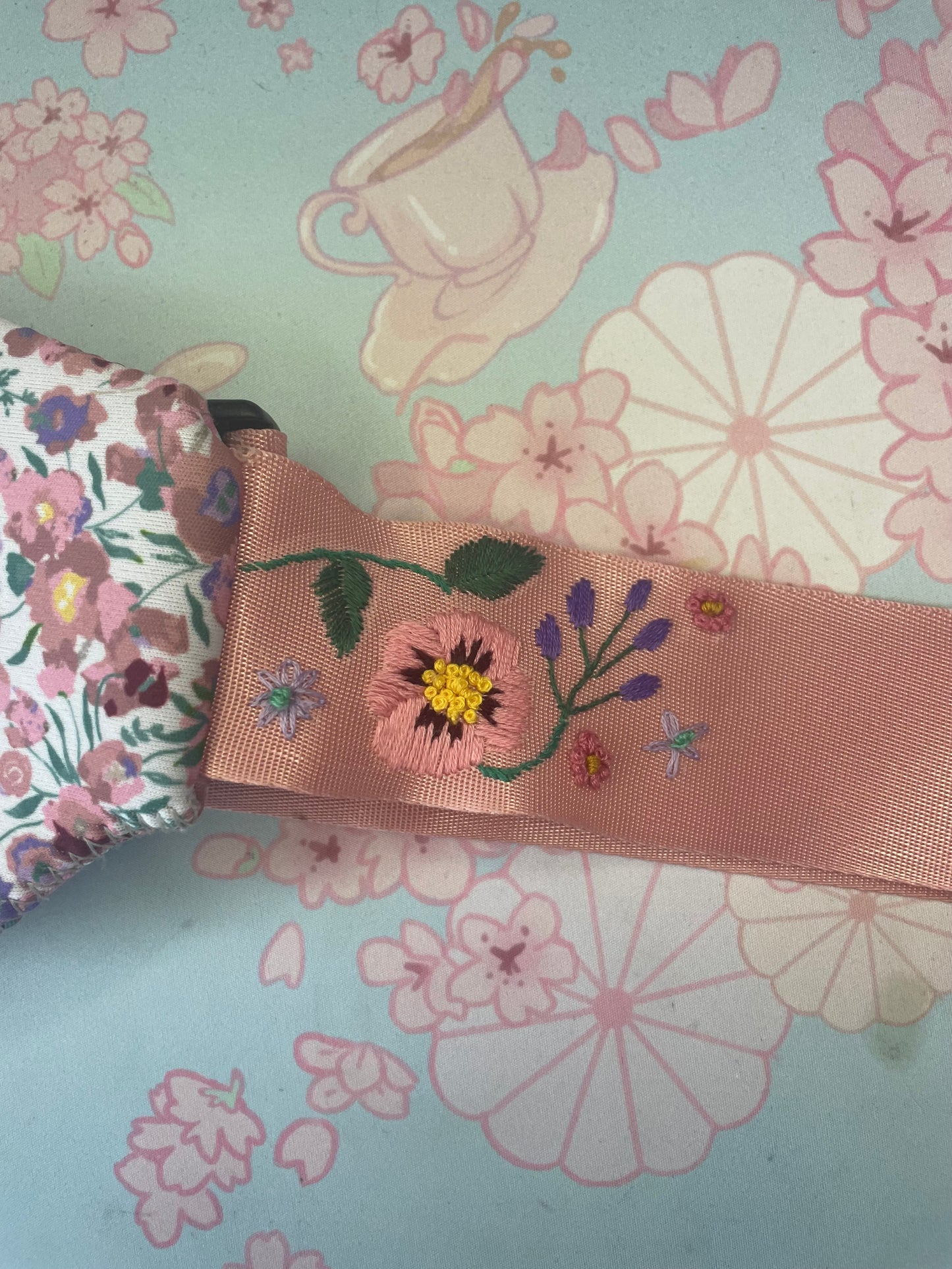 Pink Floral Hip Bag