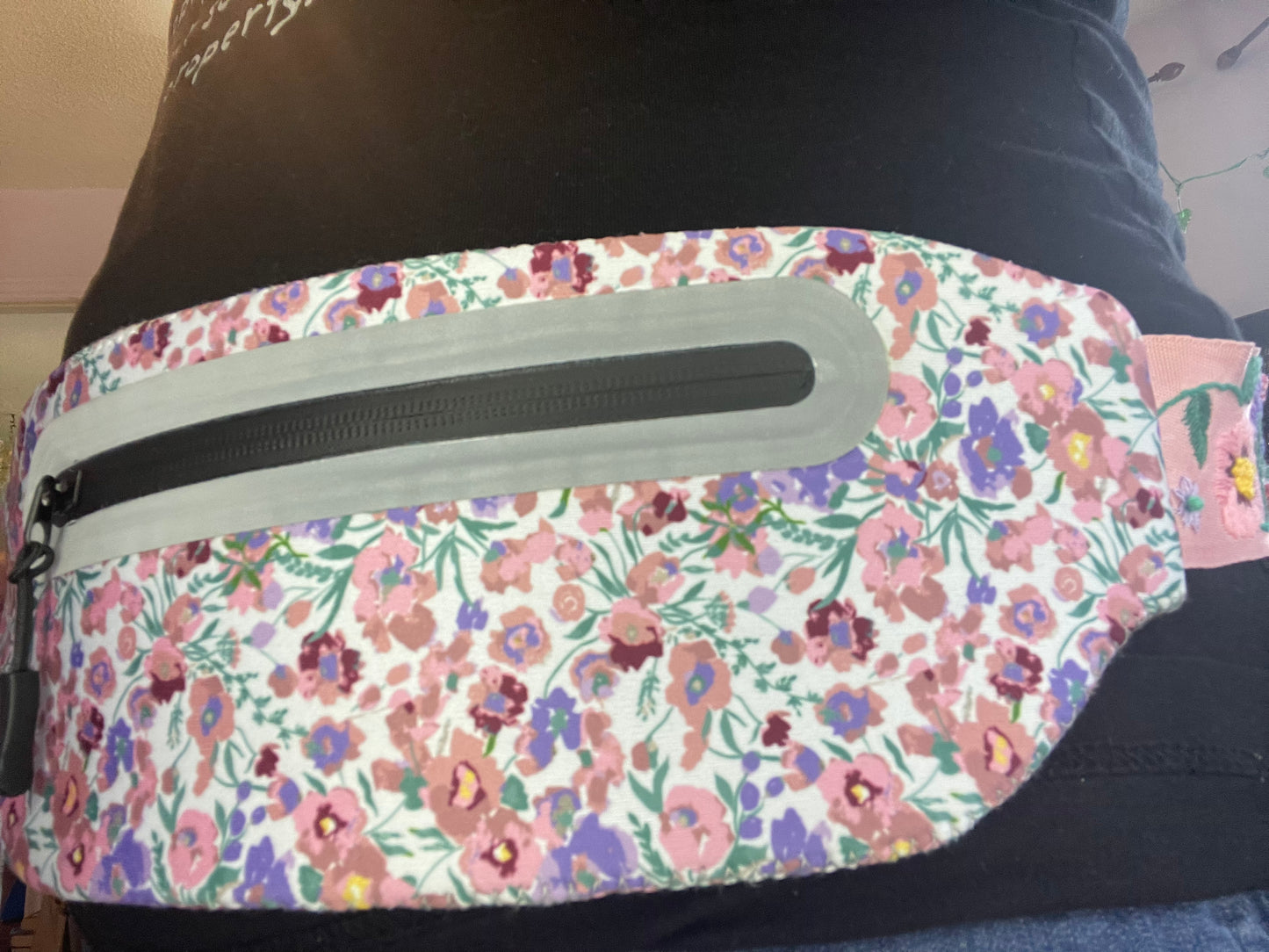 Pink Floral Hip Bag